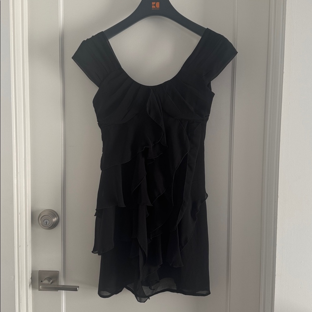 Elegant Black Ruffle Dress